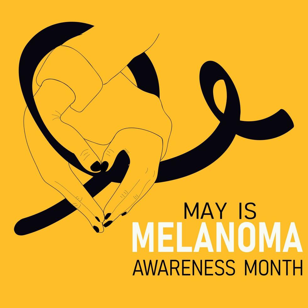 cartel del mes de concientización sobre el melanoma vector