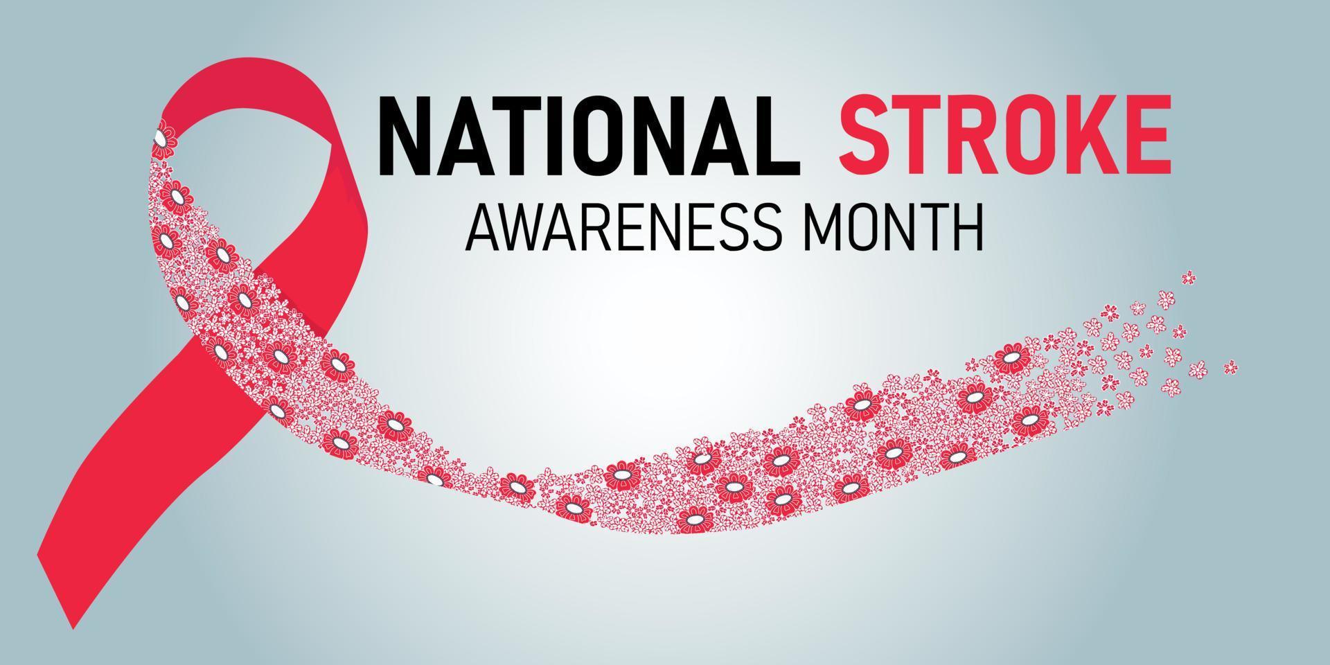 National stroke awareness month banner vector