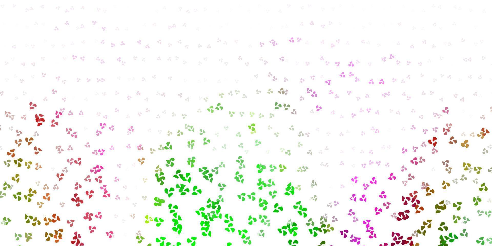 Light pink, green vector template with abstract forms.