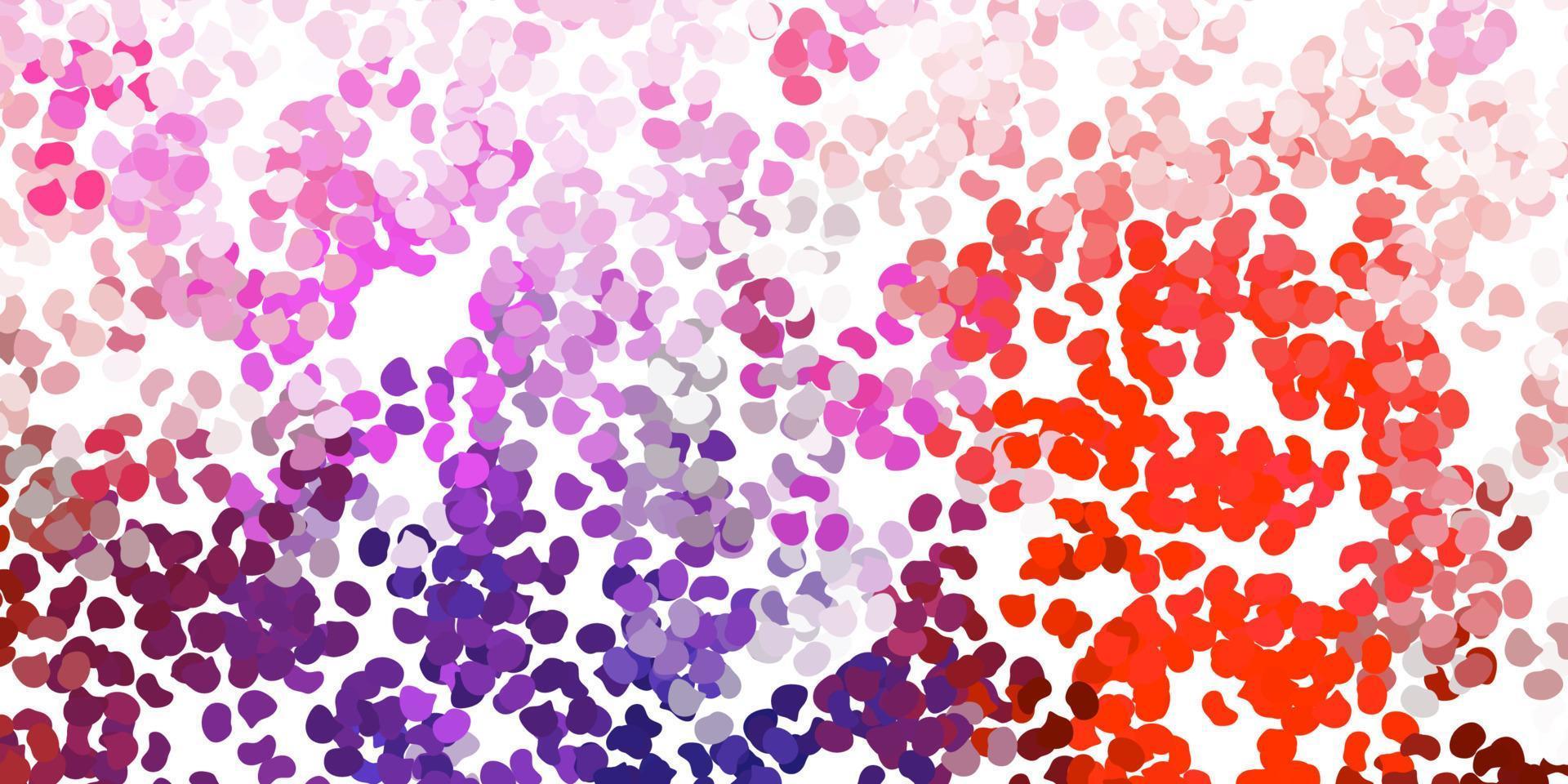 Light pink, red vector backdrop with chaotic shapes.