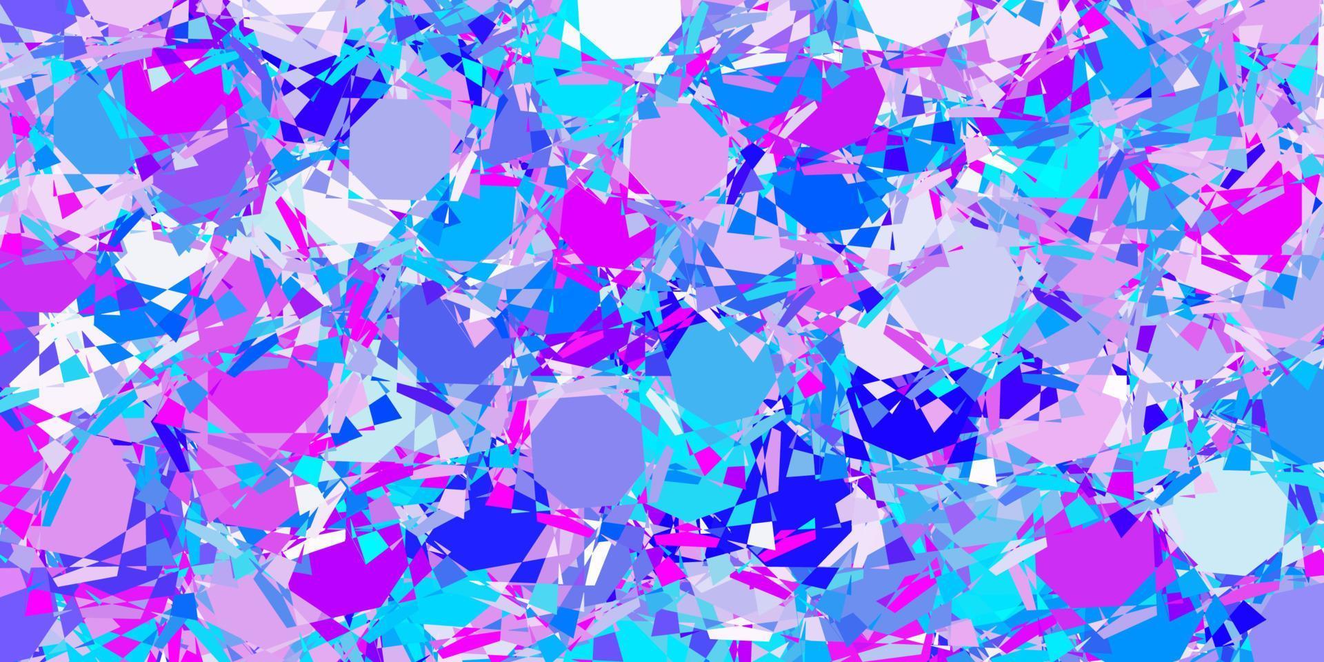 Light Pink, Blue vector background with triangles.