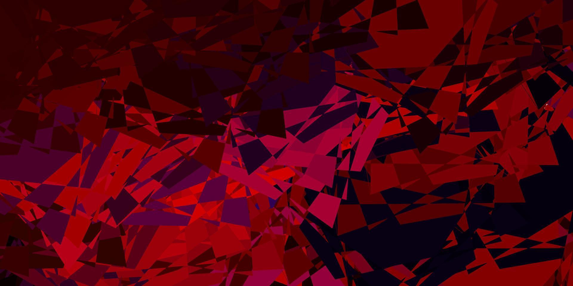 Dark Pink, Red vector background with polygonal forms.