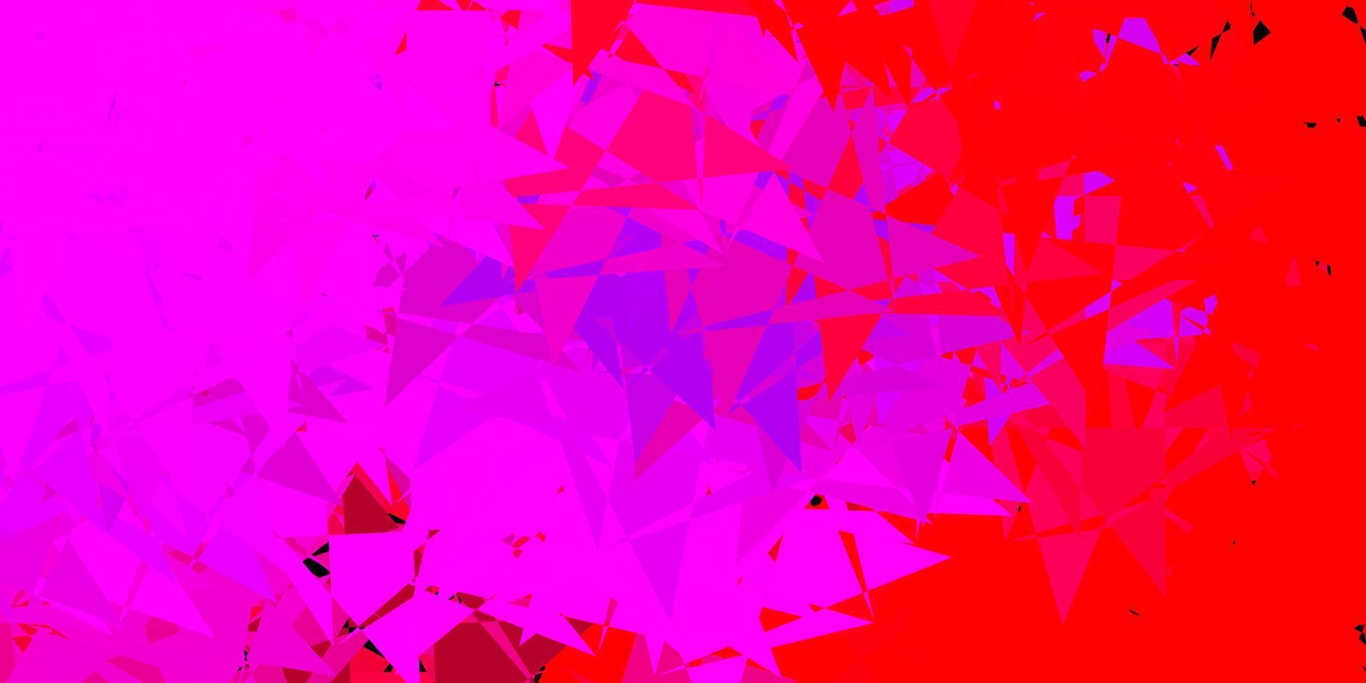 Light pink, red vector background with polygonal forms.