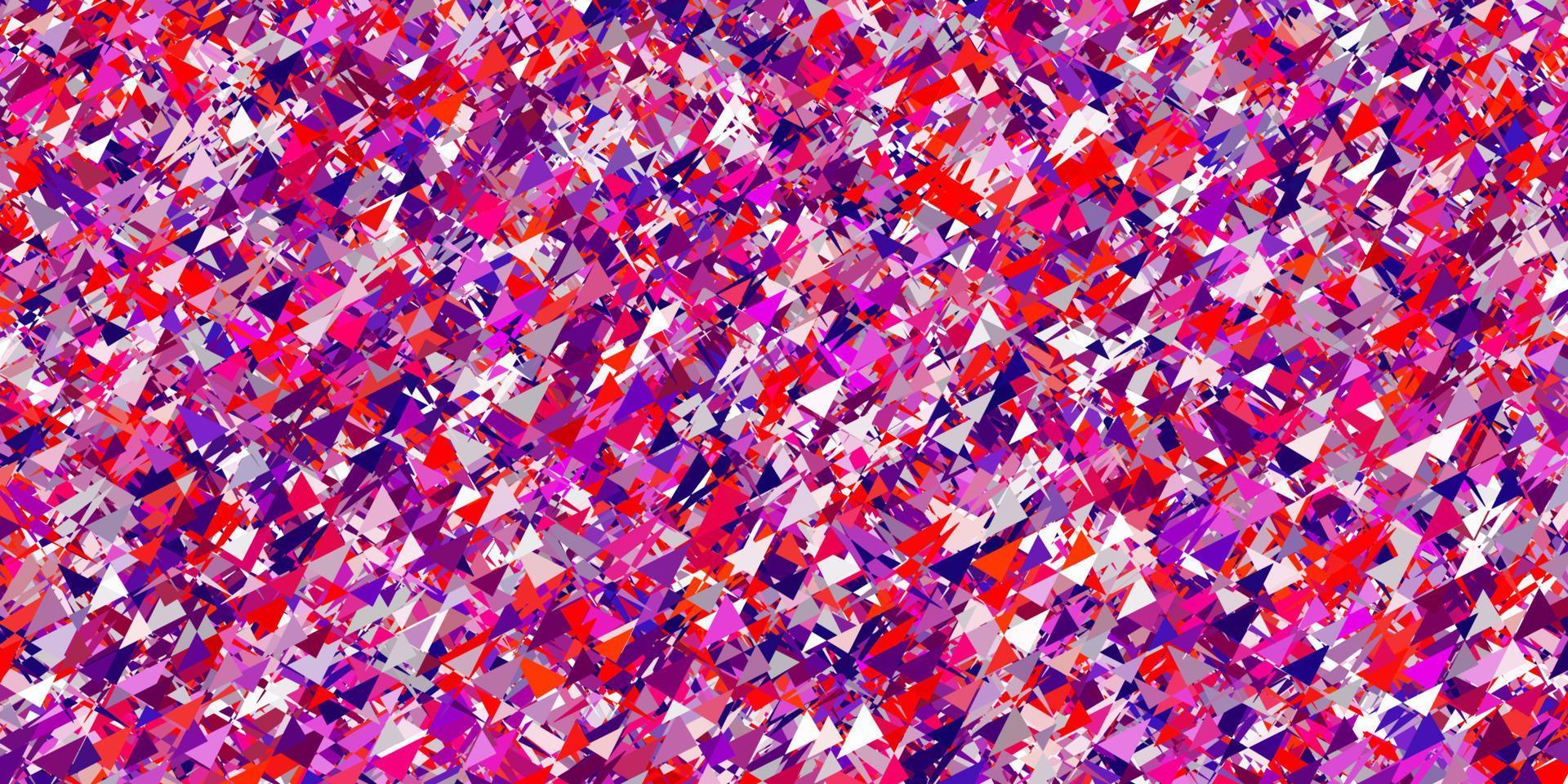 Light Pink, Red vector backdrop with lines, triangles.