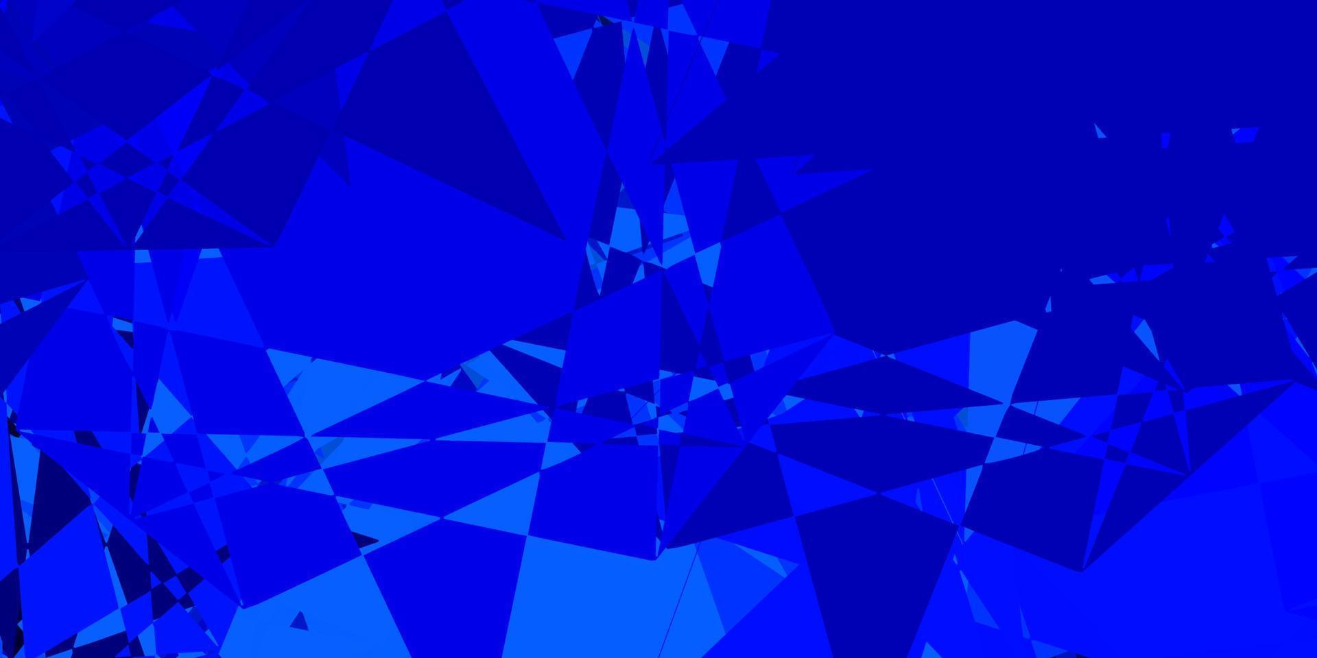 Dark BLUE vector backdrop with triangles, lines.