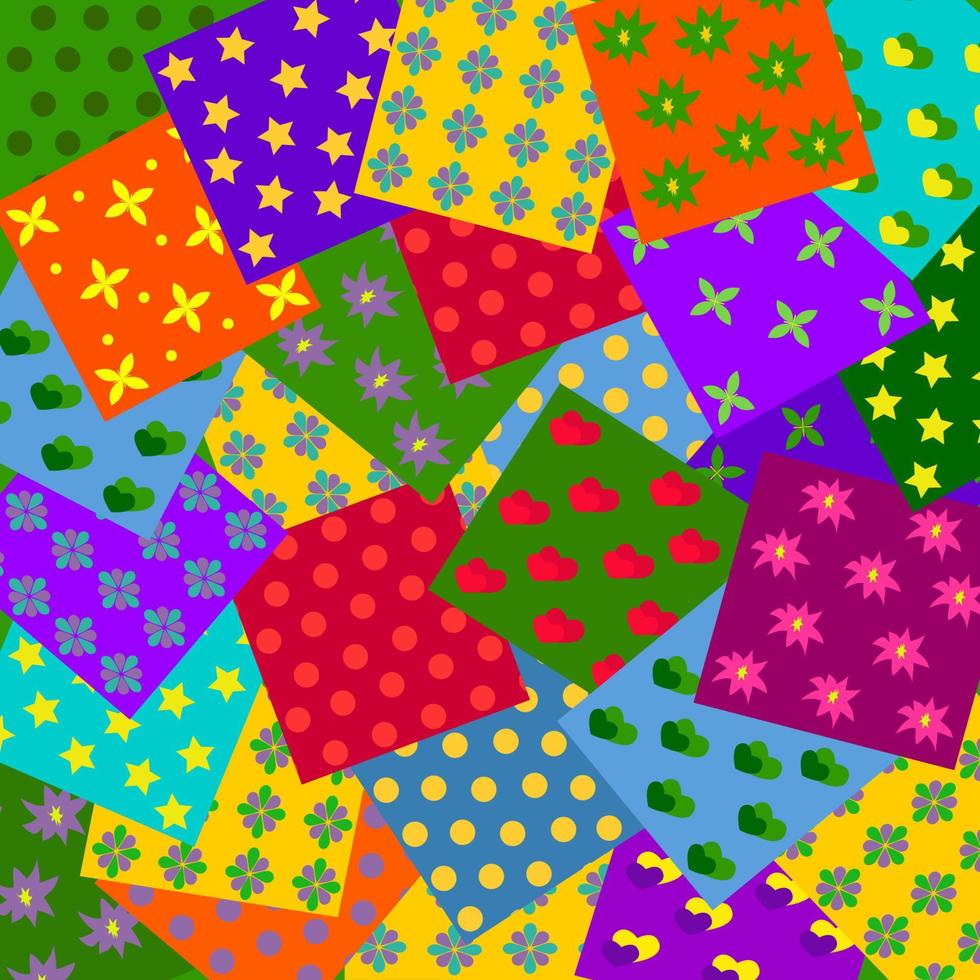 Colorful patchwork background. vector