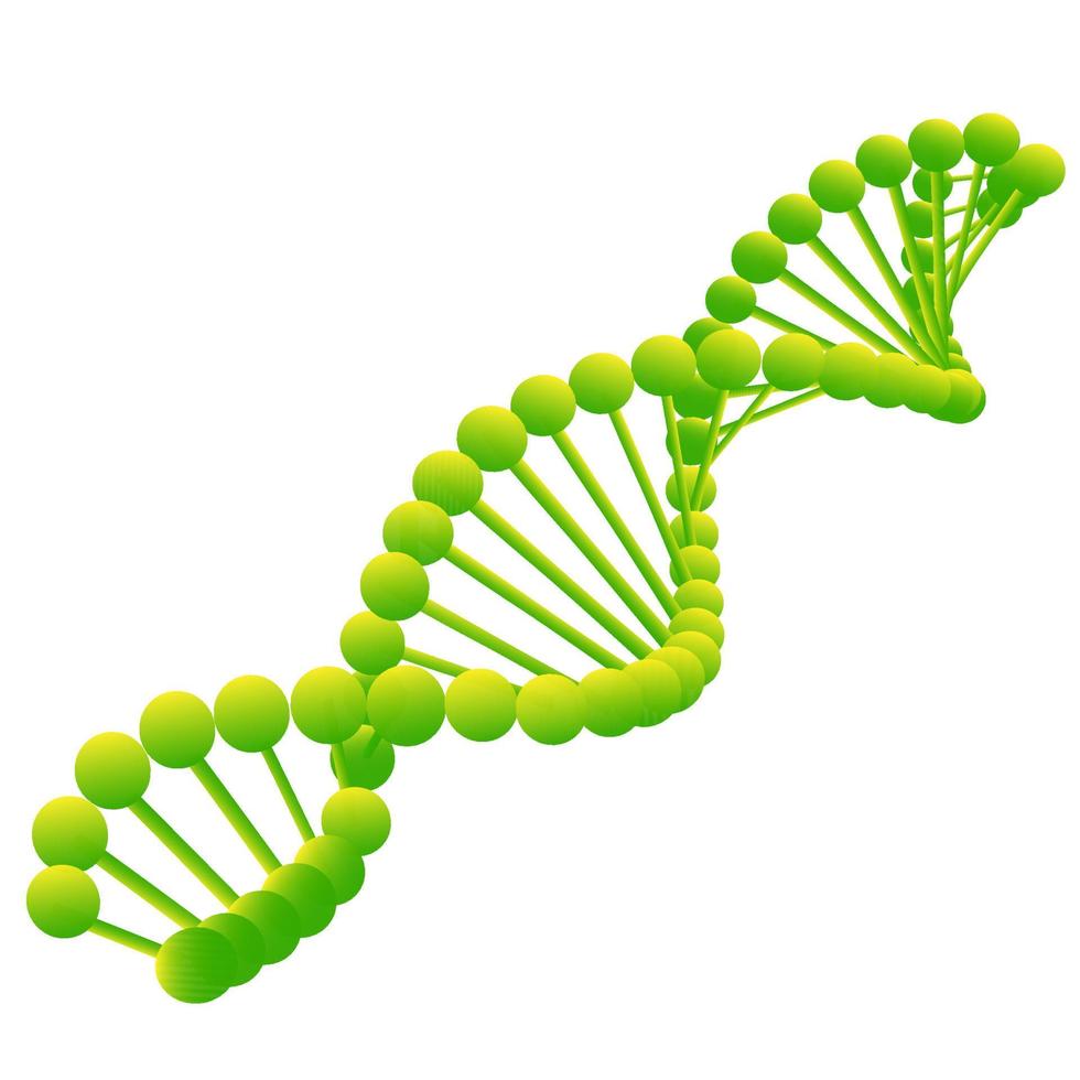 Green DNA molecule. vector