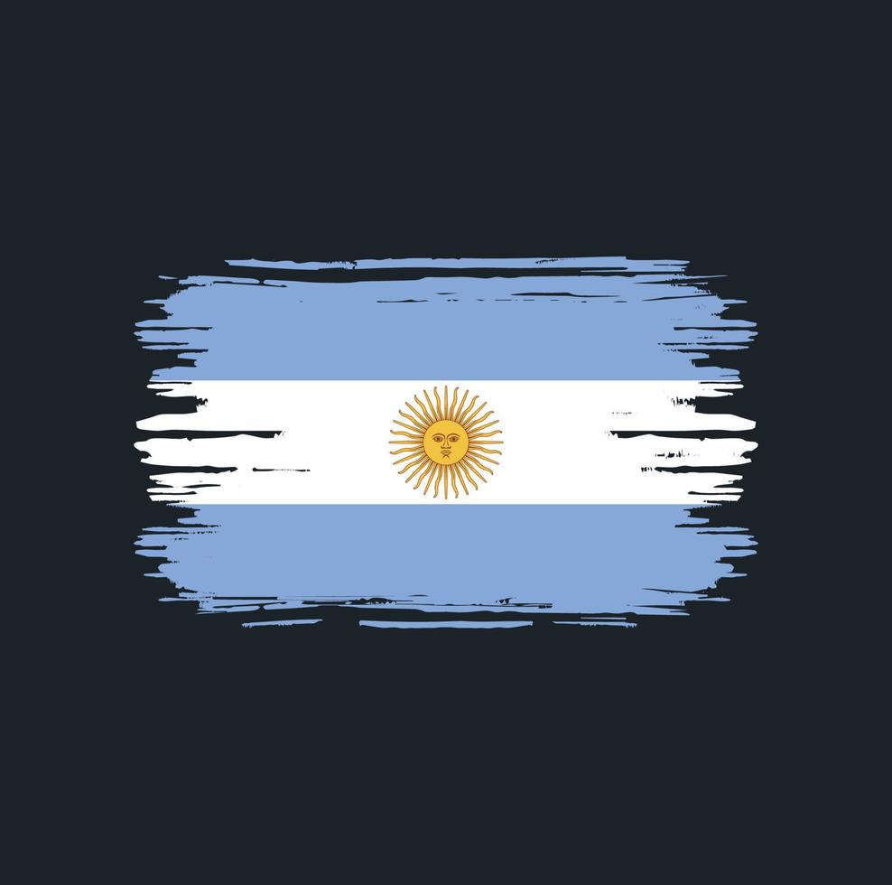 pincel de bandera argentina. bandera nacional vector