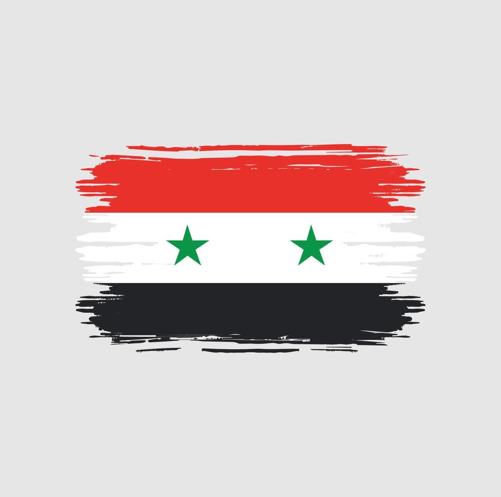 cepillo de bandera siria. bandera nacional vector