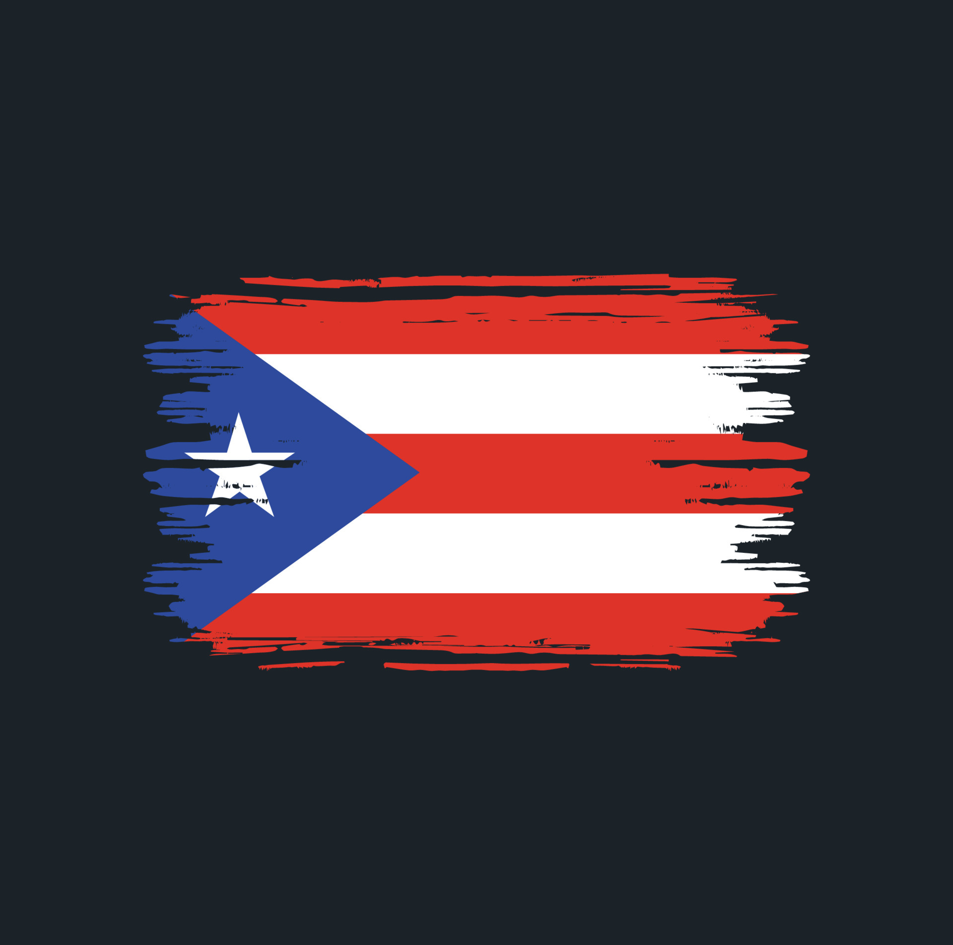 Puerto Rico Flag Brush. National Flag 6512774 Vector Art at Vecteezy