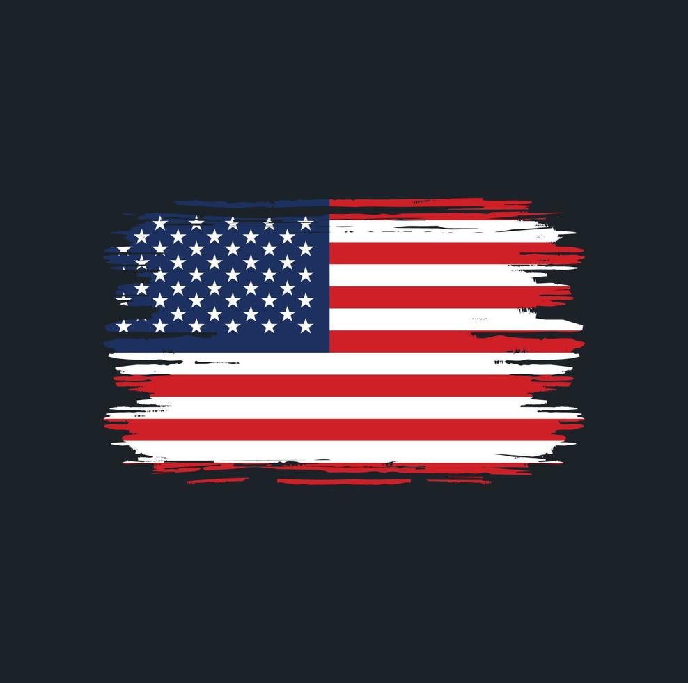 American Flag Brush. National Flag vector