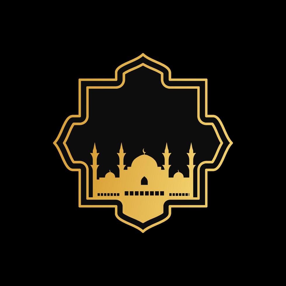 mosque ornament illustration. mosque frame illustration vector