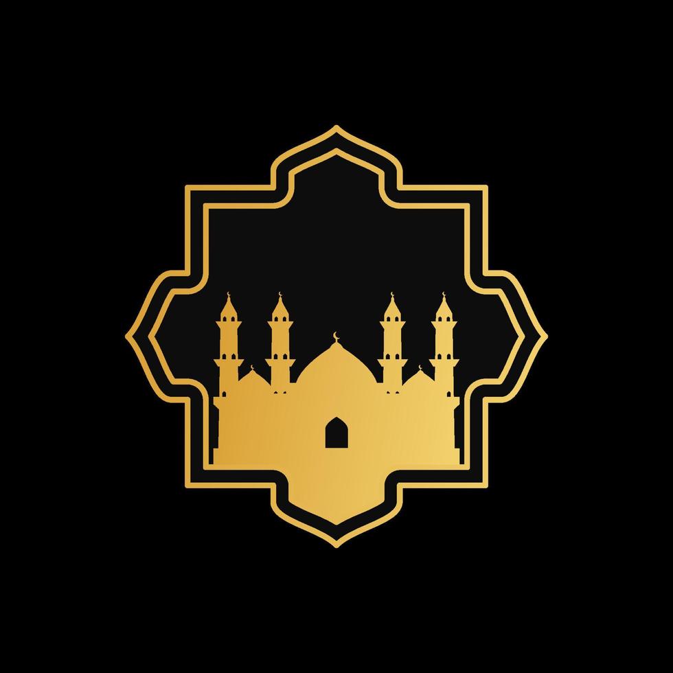 mosque ornament illustration. mosque frame illustration vector