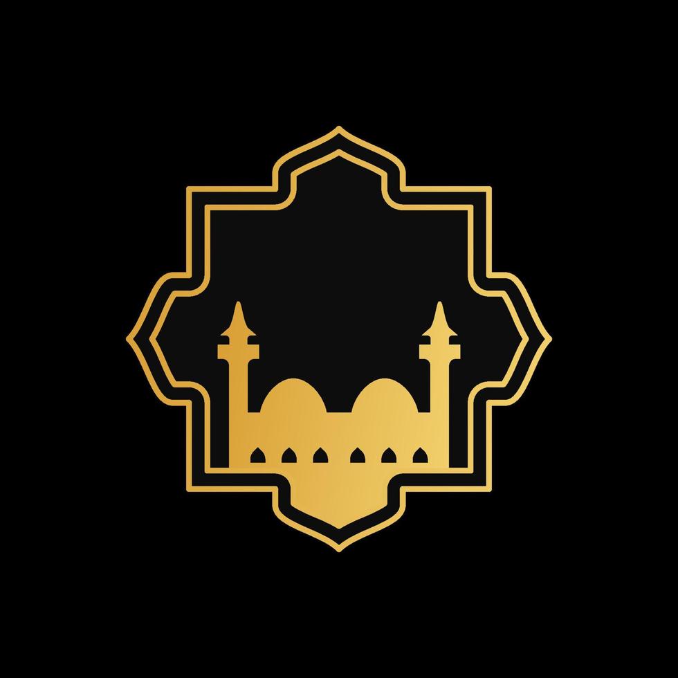 mosque ornament illustration. mosque frame illustration vector