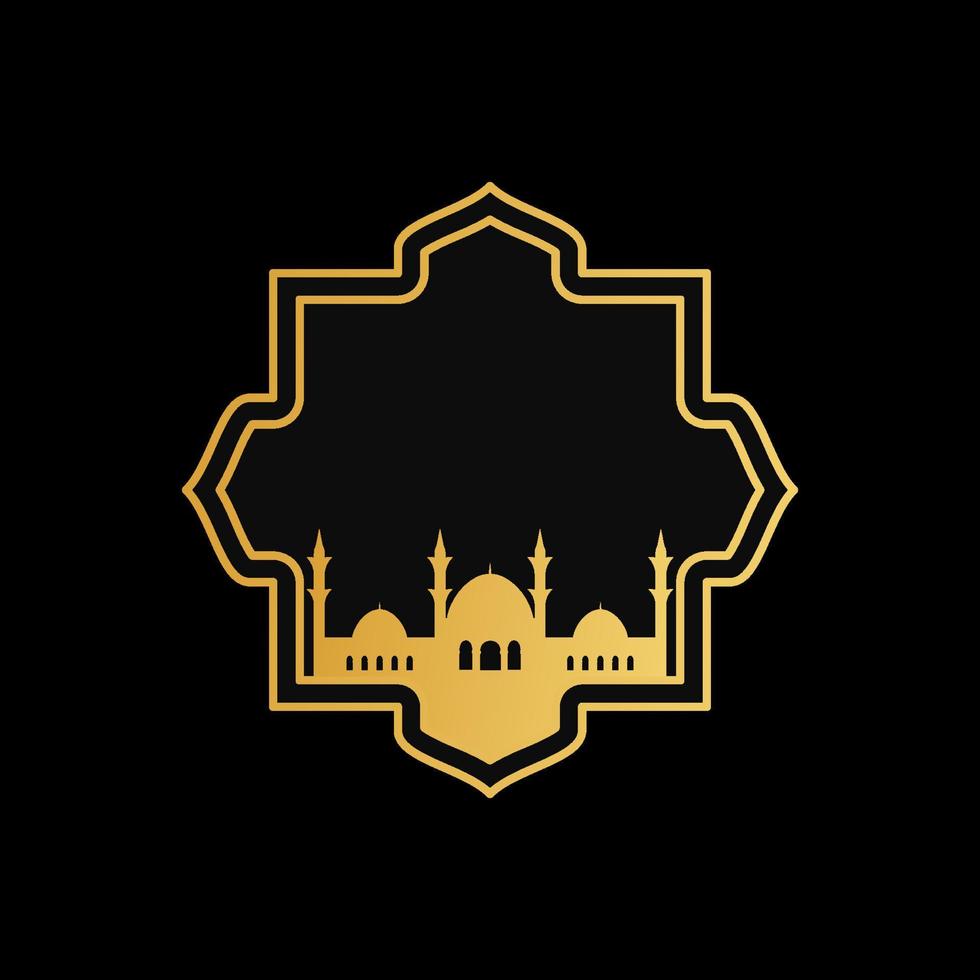 mosque ornament illustration. mosque frame illustration vector
