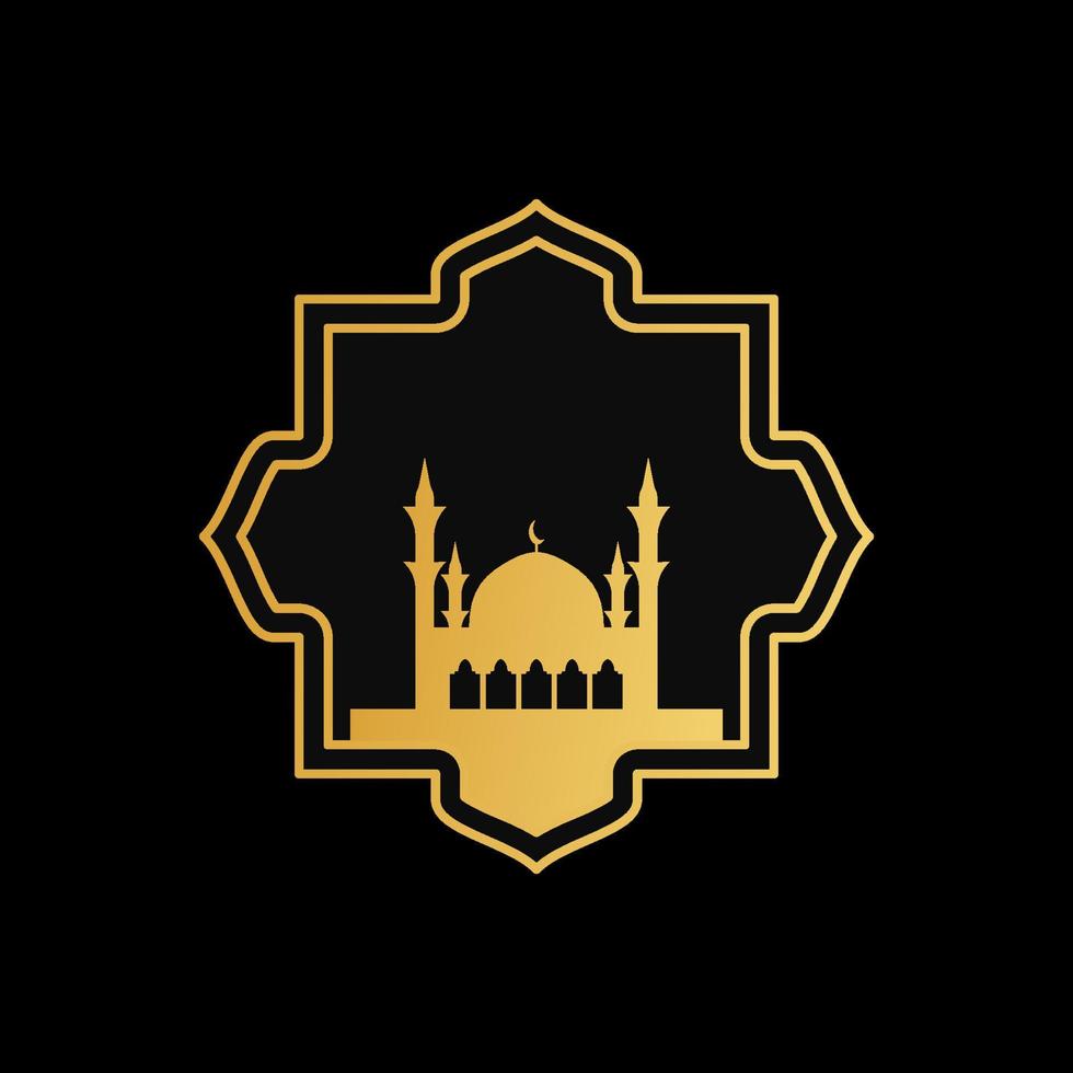 mosque ornament illustration. mosque frame illustration vector
