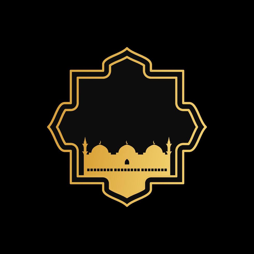 mosque ornament illustration. mosque frame illustration vector