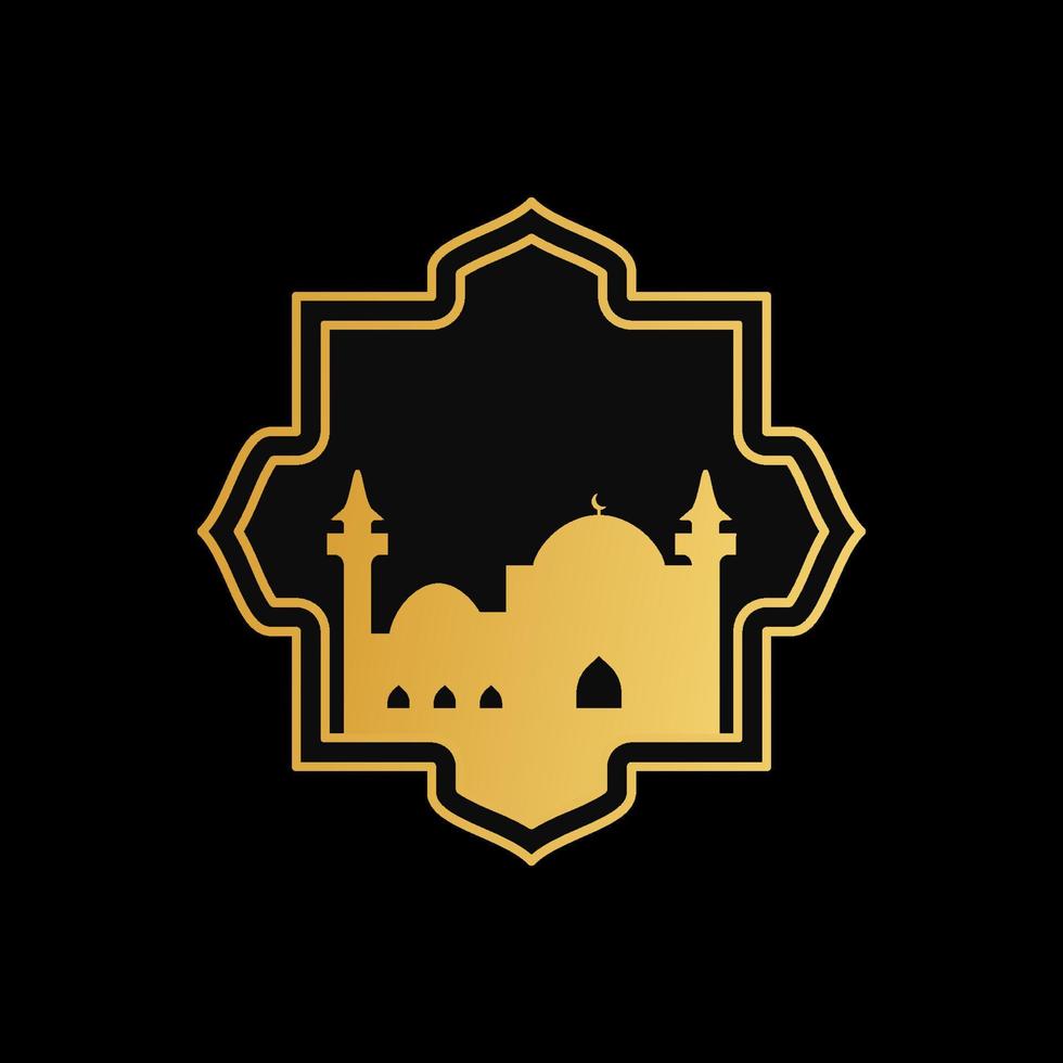 mosque ornament illustration. mosque frame illustration vector