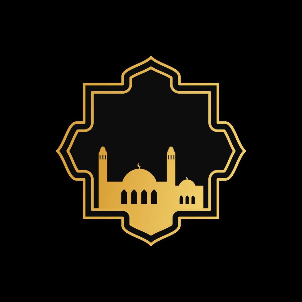 mosque ornament illustration. mosque frame illustration vector