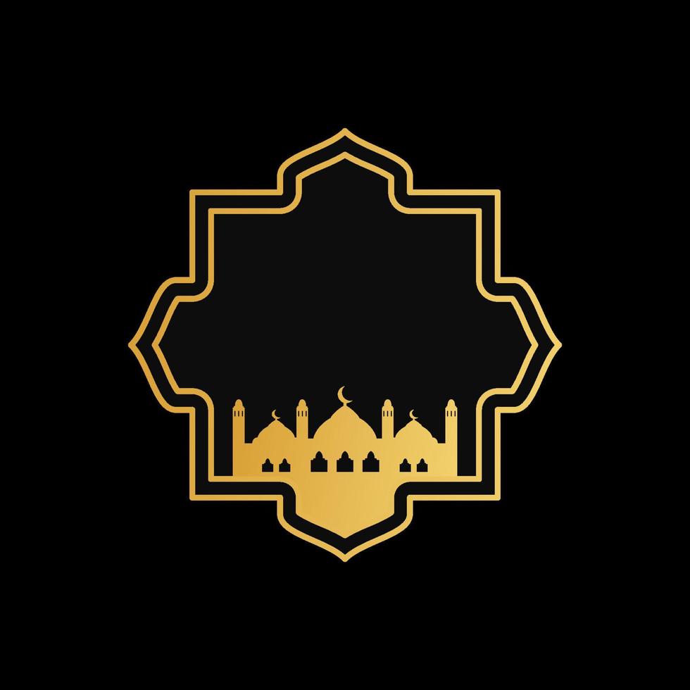 mosque ornament illustration. mosque frame illustration vector