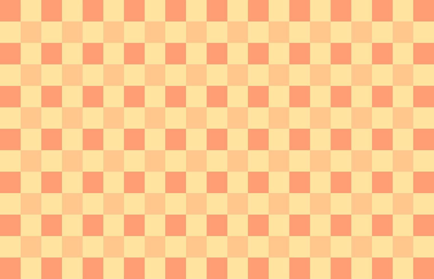 patrón de colores de fondo a cuadros naranja compuesto de múltiples colores. fondo cuadrado de ajedrez abstracto en colores pastel. ilustración vectorial vector