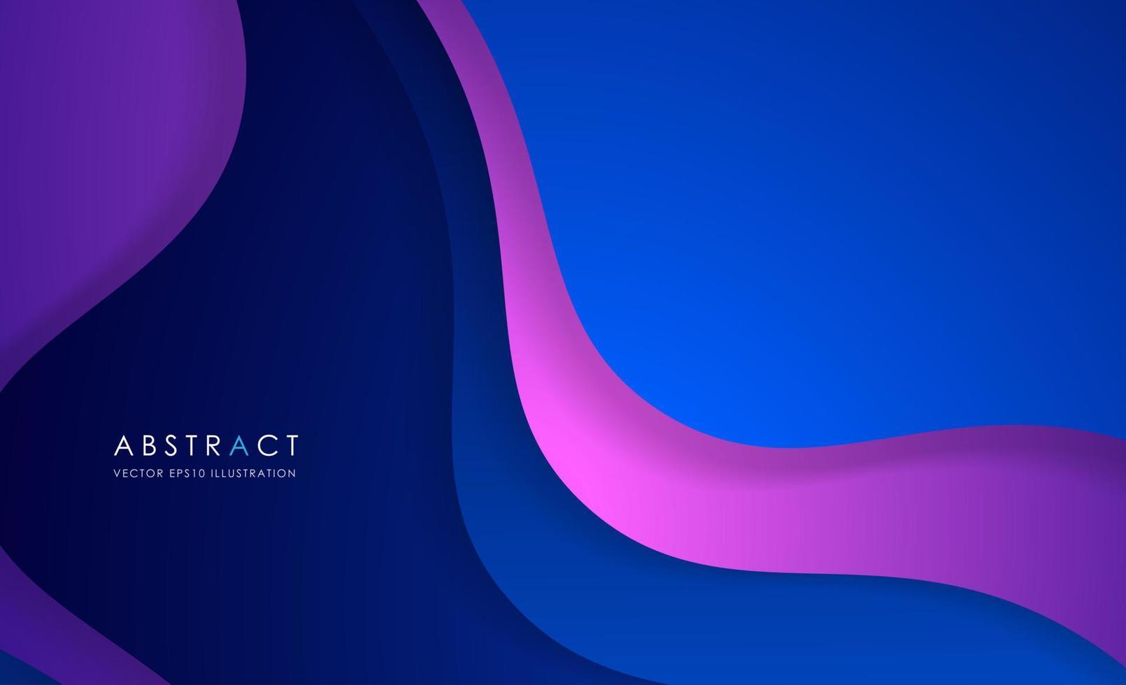 fondo de superposición de curva azul abstracto. telón de fondo de arte degradado brillante moderno o banner para negocios. ilustración vectorial vector