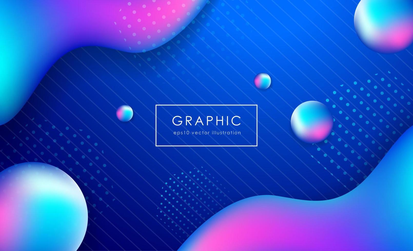 Colorful abstract geometric background design. Modern curve liquid color with fluid shapes composition. Cool background for web landing template, poster or banner. Vector illustration