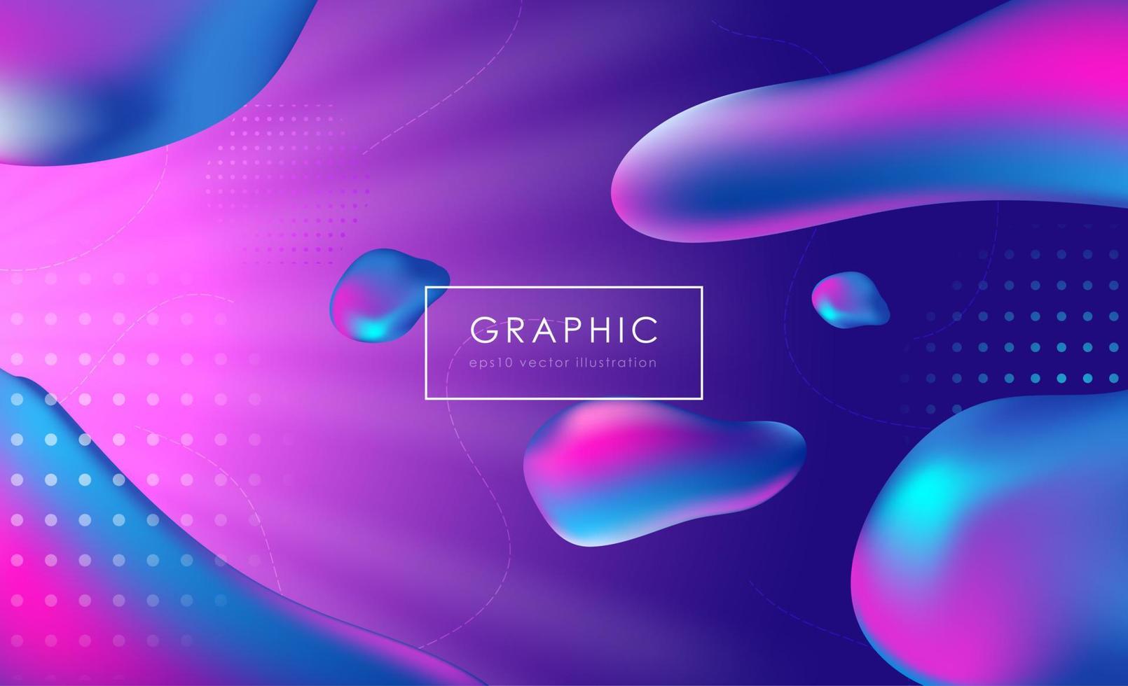 Colorful abstract geometric background design. Modern curve liquid color with fluid shapes composition. Cool background for web landing template, poster or banner. Vector illustration