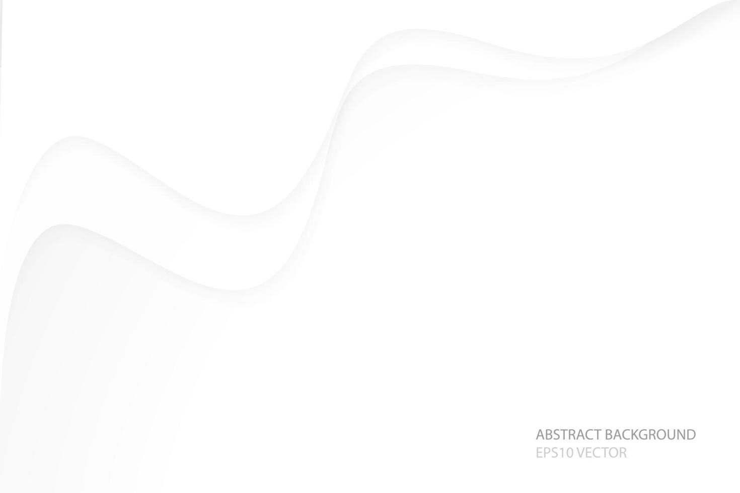 fondo de superposición de curva gris blanco abstracto. telón de fondo de arte degradado brillante moderno o banner para negocios. ilustración vectorial vector