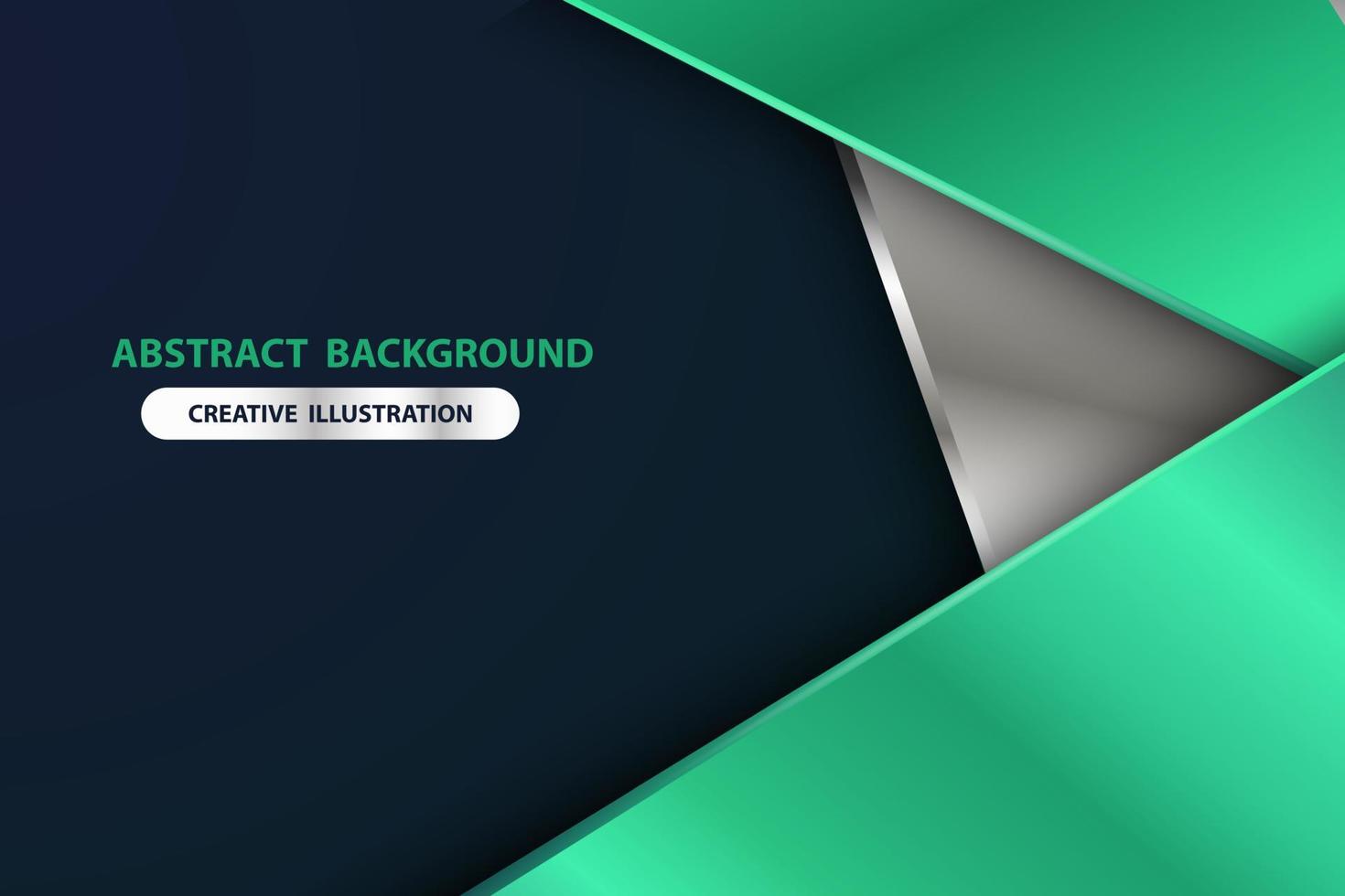 Abstract green rectangle overlap background. Modern bright gradient art backdrop or banner for business. Vector illustration