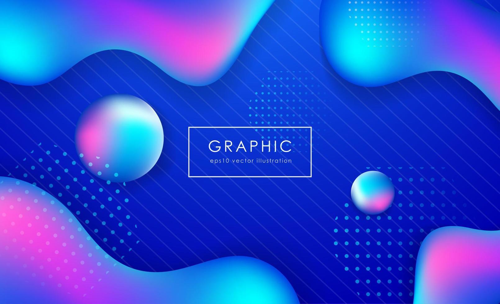 Colorful abstract geometric background design. Modern curve liquid color with fluid shapes composition. Cool background for web landing template, poster or banner. Vector illustration