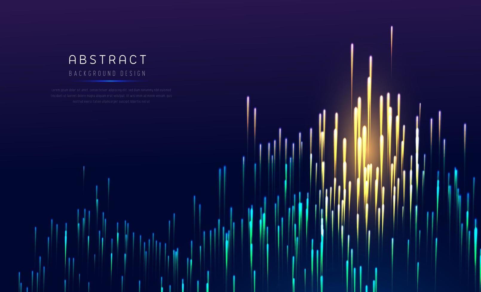 fondo de caída geométrica de luz abstracta. fondo de ciencia elemento de tecnología futurista con onda brillante explotada. ilustración vectorial vector