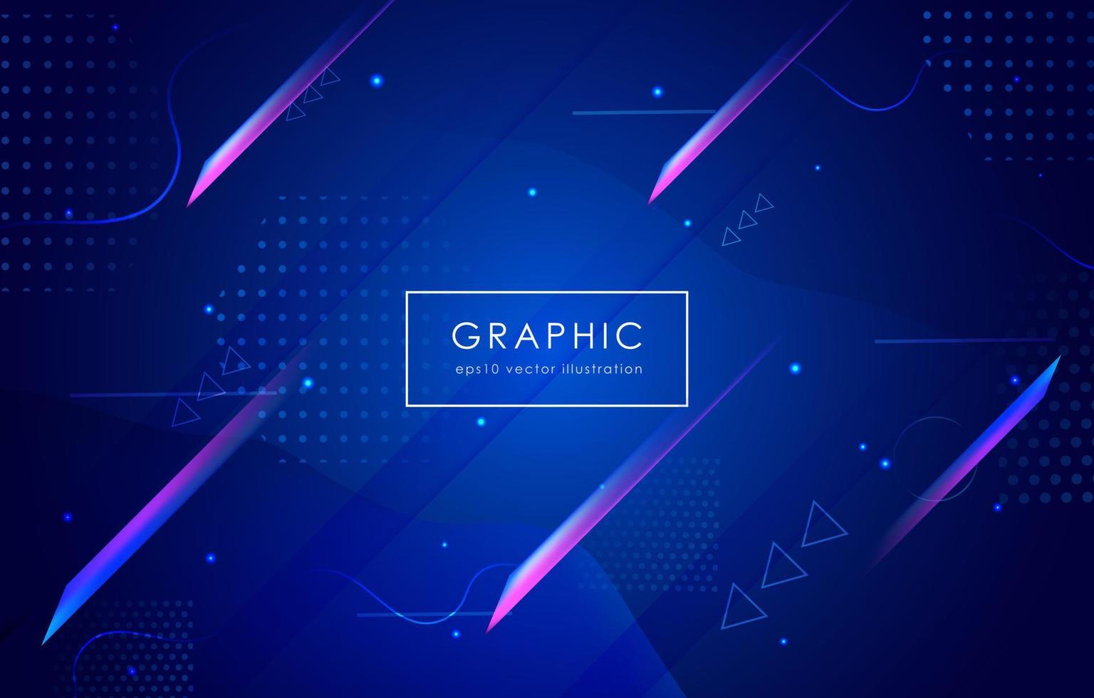 Minimal gradient geometric blue background with dynamic shapes composition. Abstract creative cool background with digital pattern for business poster or banner. Vector illustration