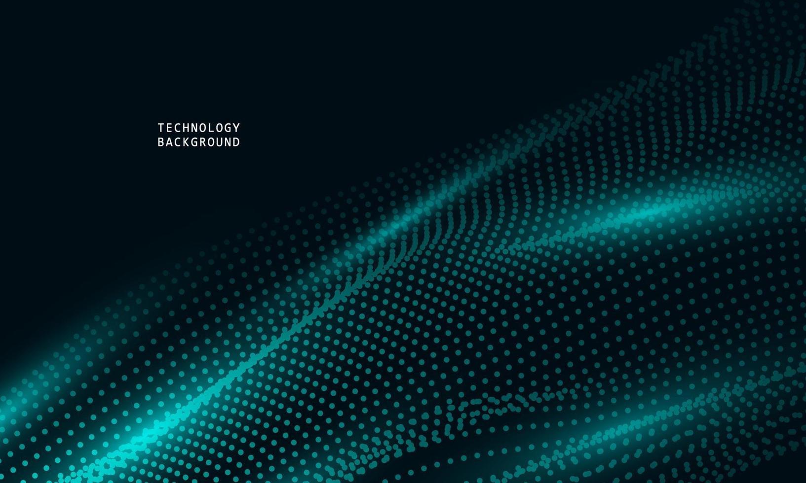 abstract wave technology background with blue light smooth and flow. vector