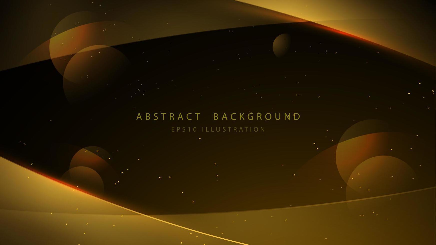 elegante fondo dorado con bokeh y luz brillante. diseño de fondo abstracto de oro de lujo brillante. ilustración vectorial vector