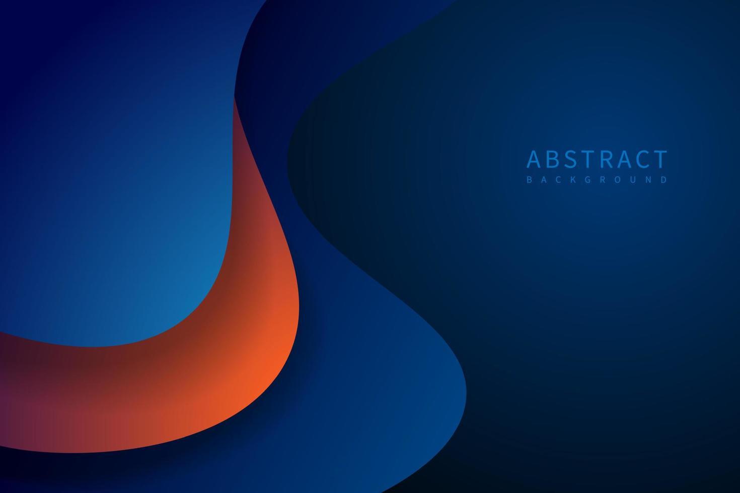 Abstract blue curve overlap background. Modern bright gradient art backdrop or banner for business. Vector illustration