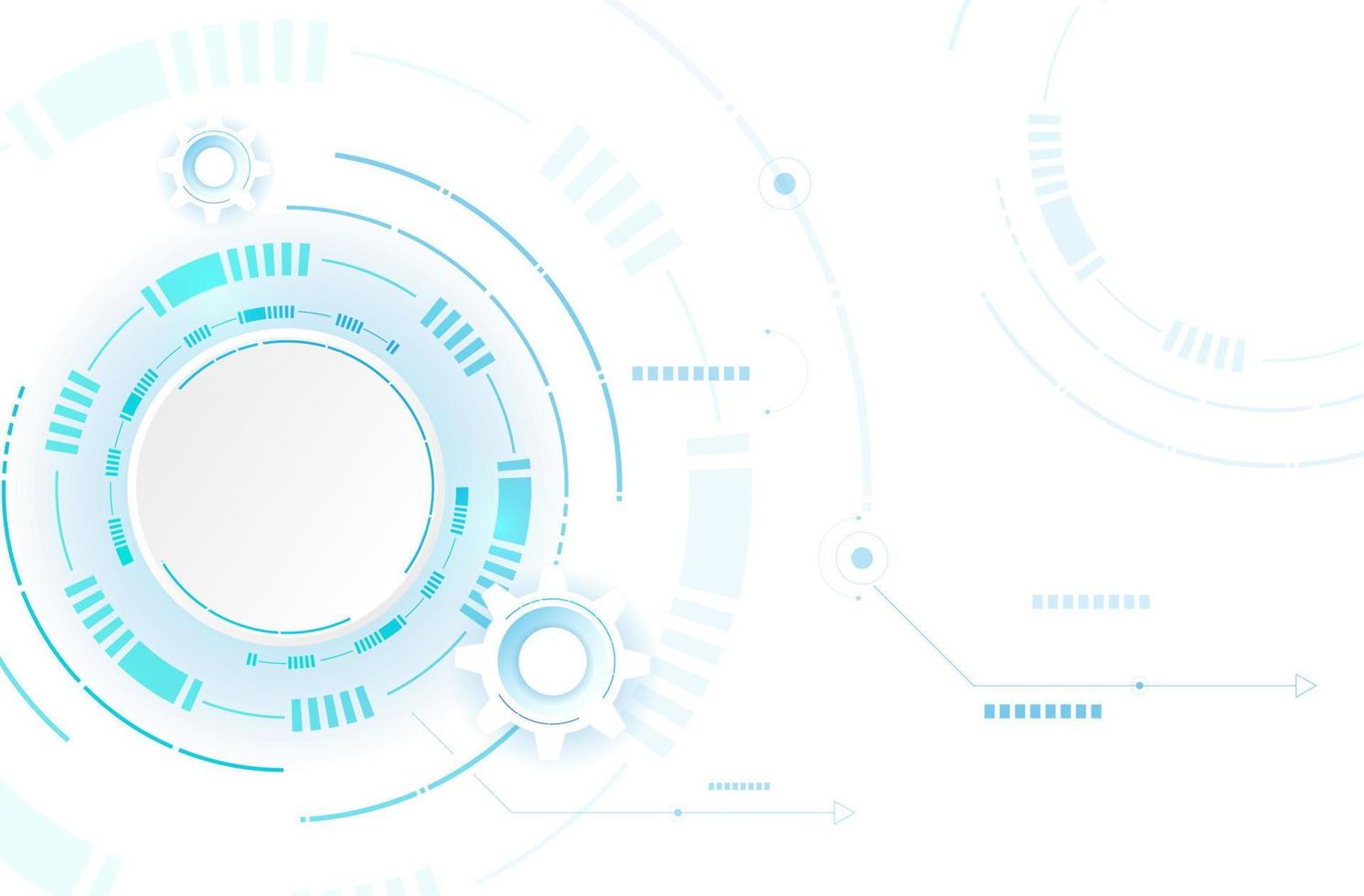 Abstract Circuit technology system background for business presentation. Abstract gear background design. Digital futuristic minimalism. Vector illustration