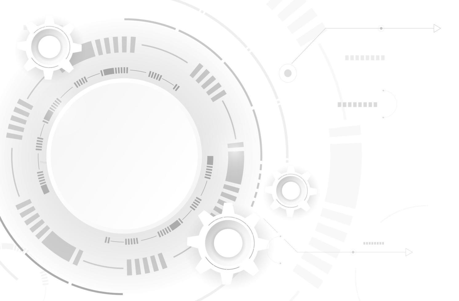 Abstract Circuit technology system background for business presentation. Abstract gear background design. Digital futuristic minimalism. Vector illustration