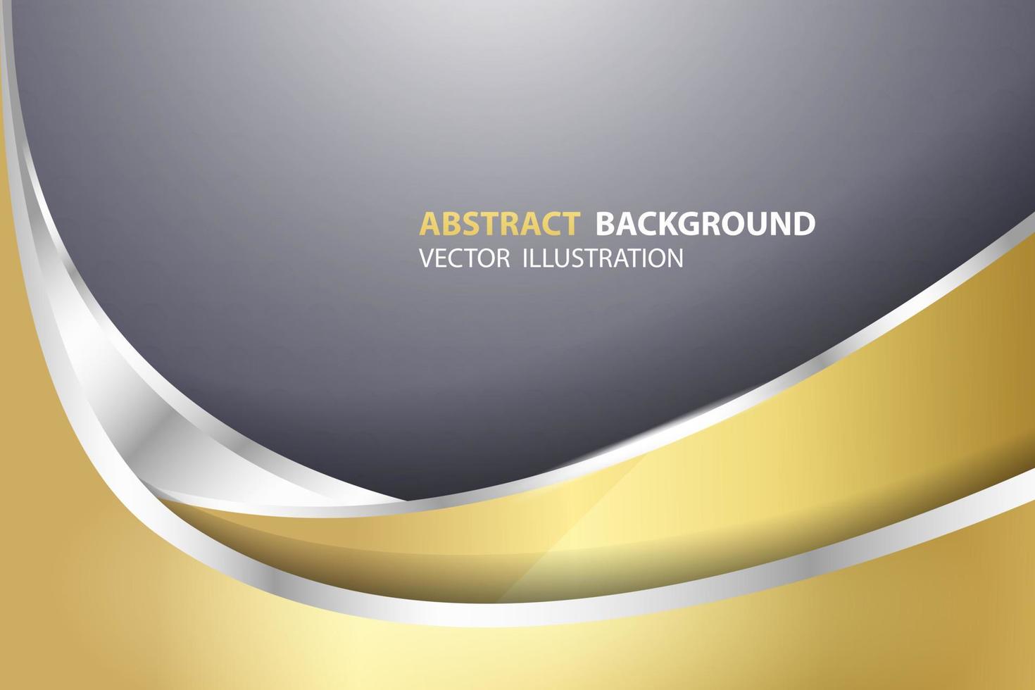 Abstract gold curve overlap background. Modern bright gradient art backdrop or banner for business. Vector illustration