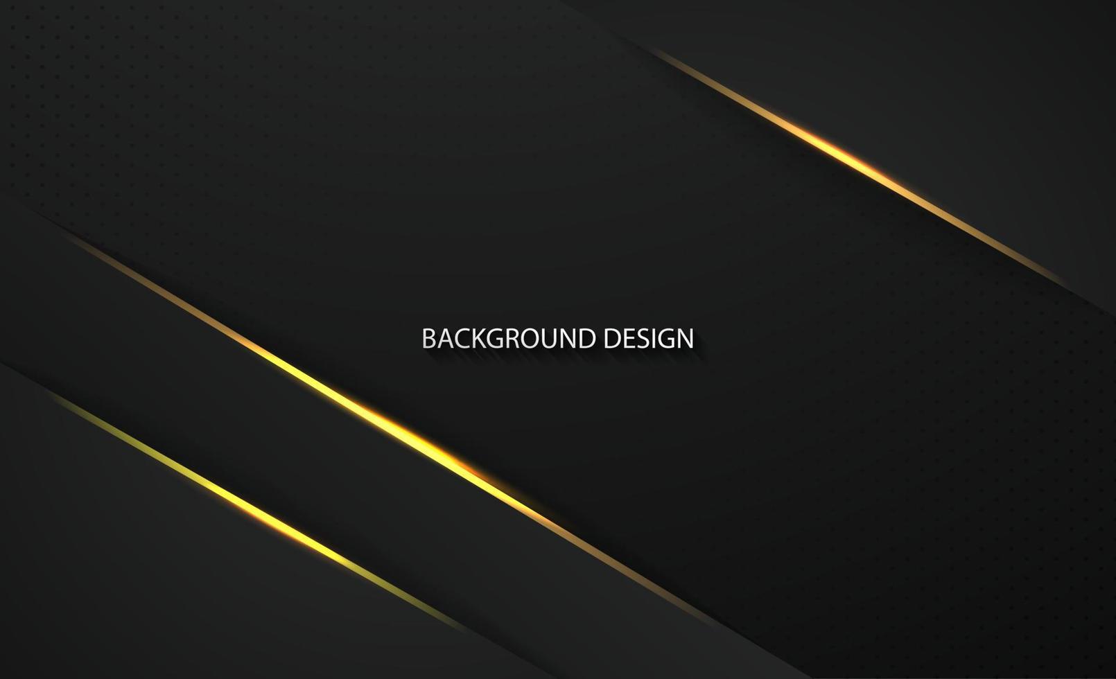 Abstract yellow light line on black background. Modern design with luxury futuristic technology element for banner, poster and backgrounds. Vector illustration