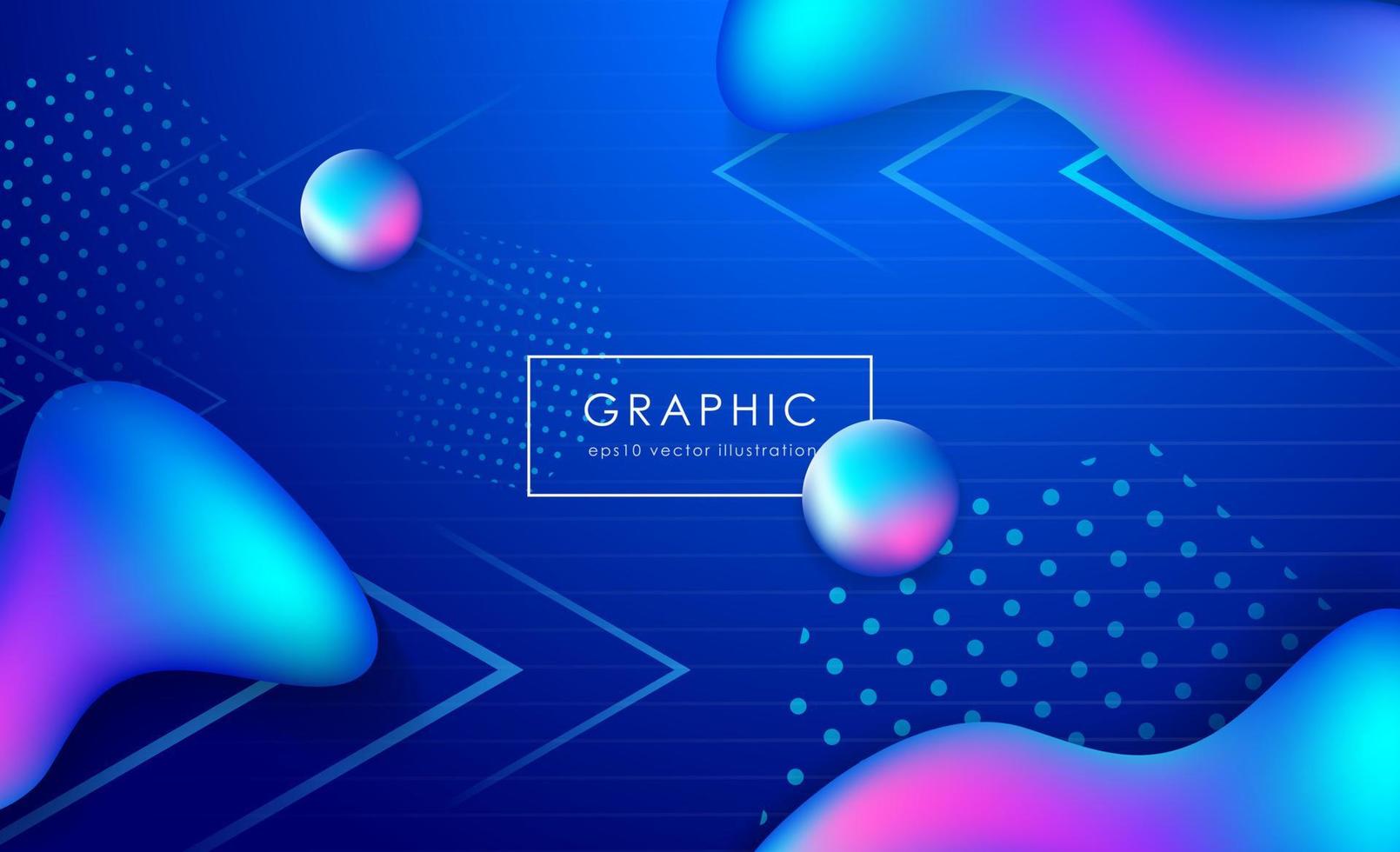Colorful abstract geometric background design. Modern curve liquid color with fluid shapes composition. Cool background for web landing template, poster or banner. Vector illustration