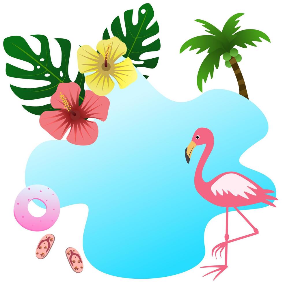Abstract summer frame. vector