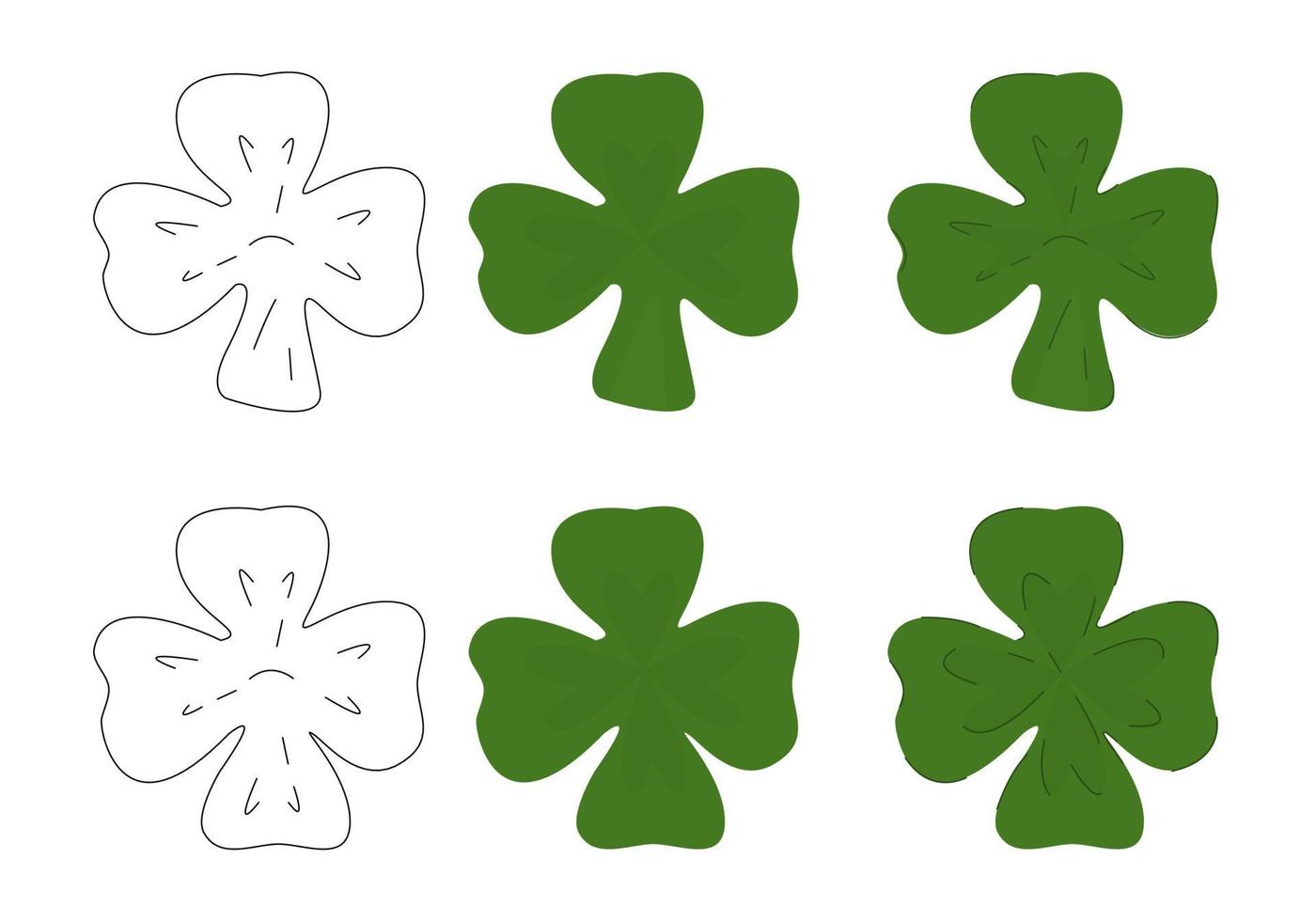 St Patricks Day clipart-cartoon style four leaf clover clipart