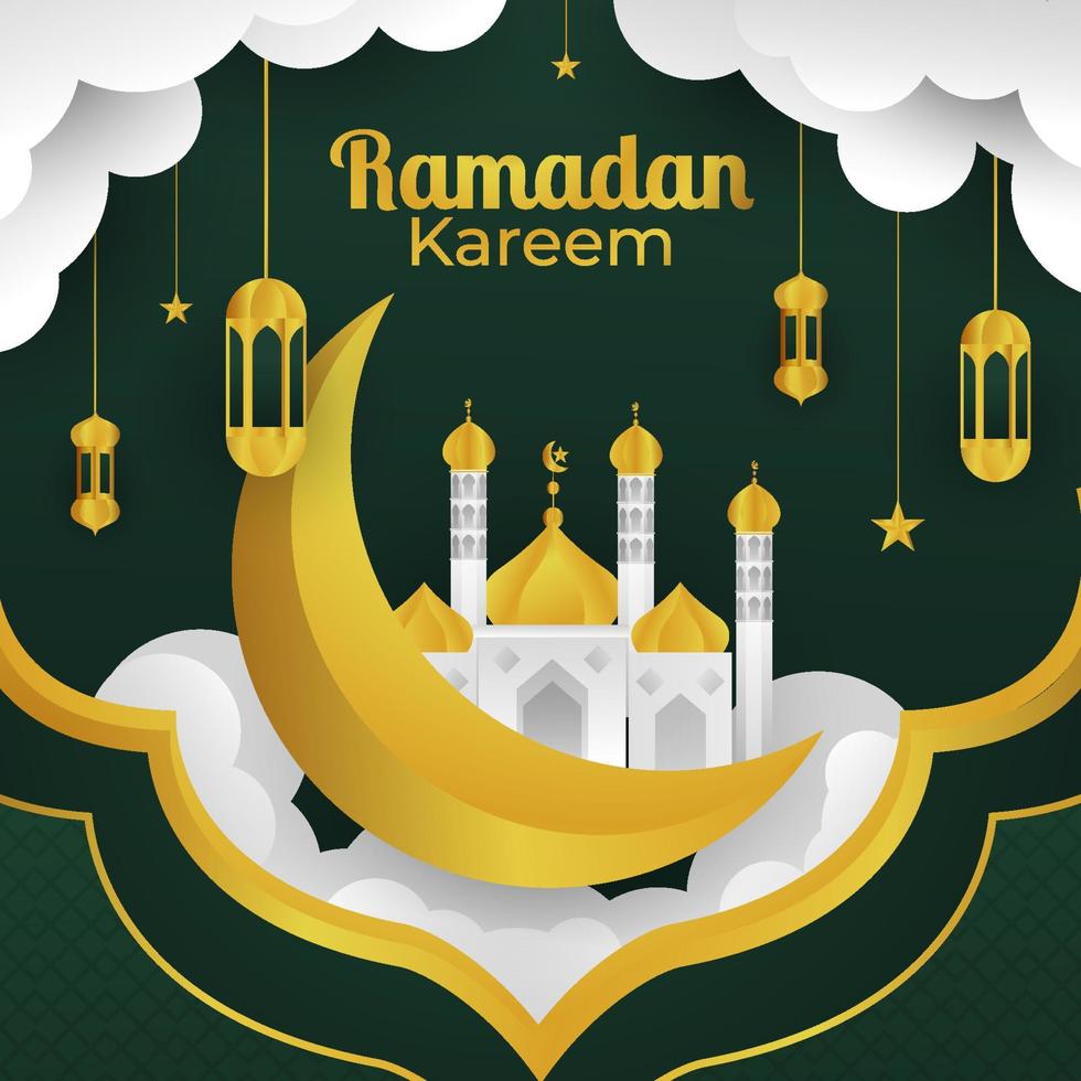 fondo del mes de ramadán vector