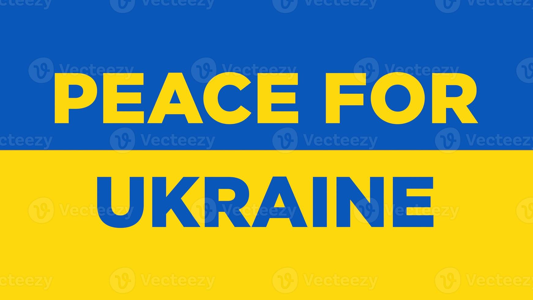 concepto de paz para Ucrania con palabra en bandera foto