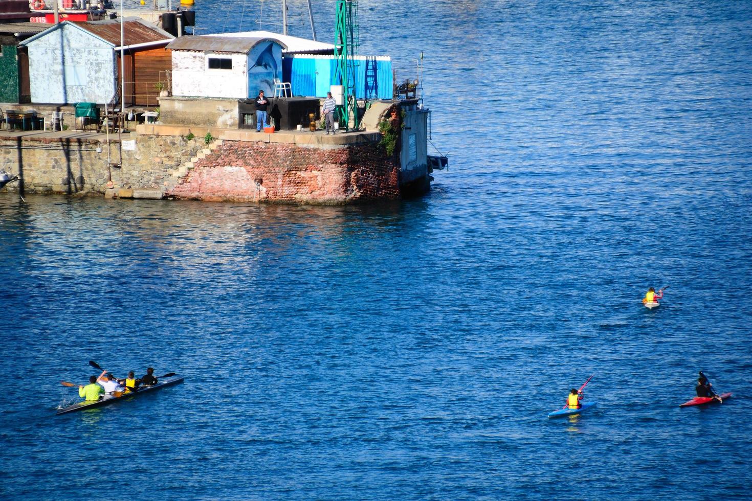 canoeists in savona photo