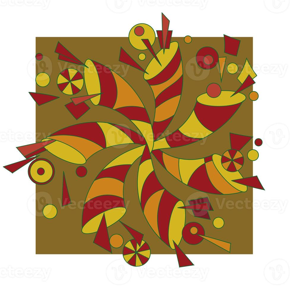 Abstraction vane cornucopia geometric pattern. Can be used as a decoration or logo photo