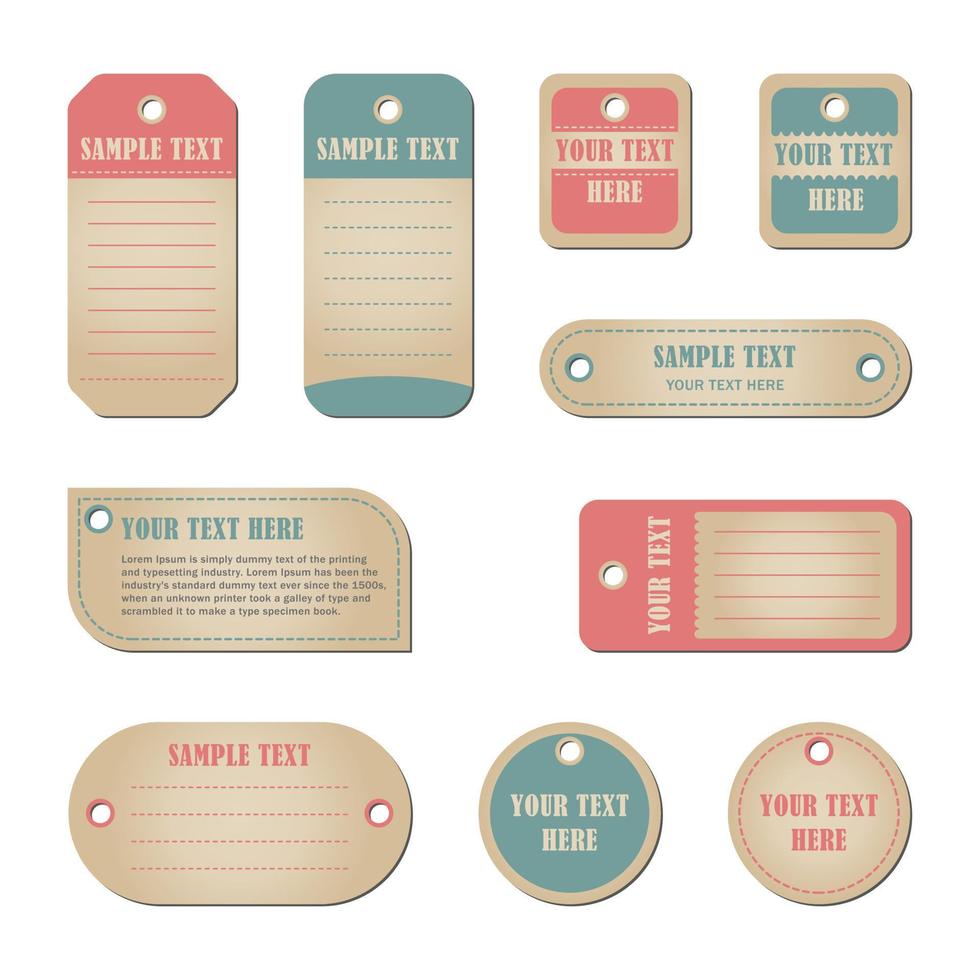 Vector stickers, banner, label. Cardboard templates for your text