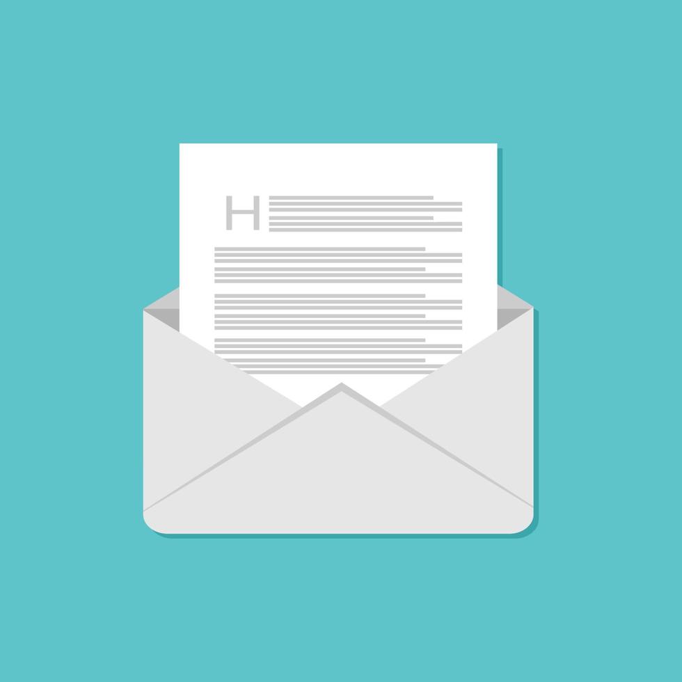 Email flat design. Email illustration. vector