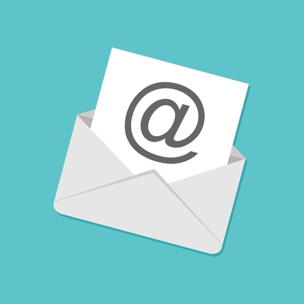 Email flat design. Email illustration. vector